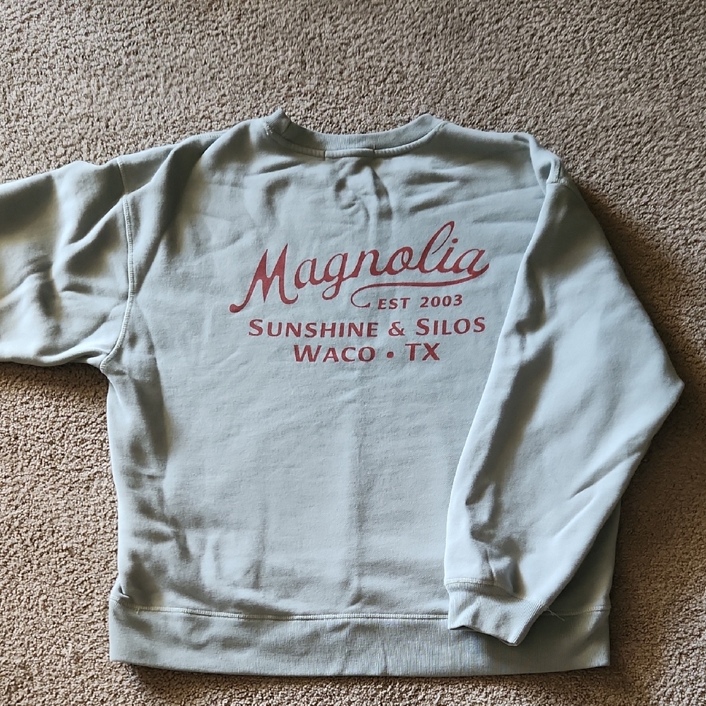 Magnolia Silos Fun Super Soft Sage Green Sweatshirt, Unisex Lg